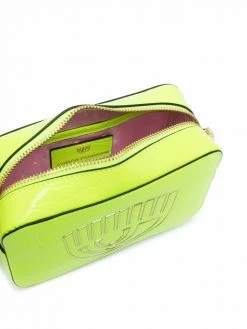 Chiara Ferragni crocodile-effect winking-eye crossbody bag