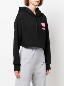 Chiara Ferragni eye-motif cropped hoodie