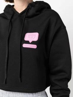 Chiara Ferragni eye-motif cropped hoodie