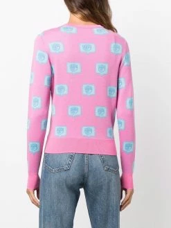 Chiara Ferragni logo pattern jumper