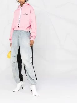 Chiara Ferragni Eyelike logo-embroidered cropped hoodie