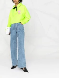 Chiara Ferragni logo-print cropped hoodie