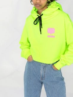 Chiara Ferragni logo-print cropped hoodie