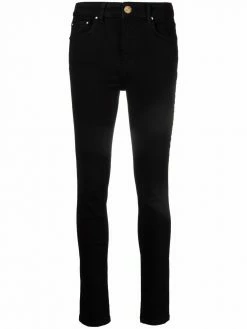 Chiara Ferragni logo patch slim-cut trousers