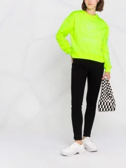 Chiara Ferragni logo patch slim-cut trousers