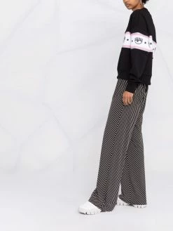 Chiara Ferragni logo-print stripe sweatshirt