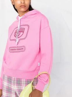 Chiara Ferragni Glittered Eyelike logo hoodie