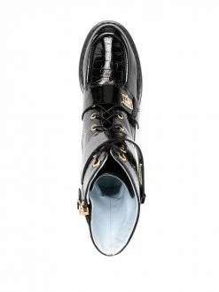 Chiara Ferragni embossed-croco ankle boots