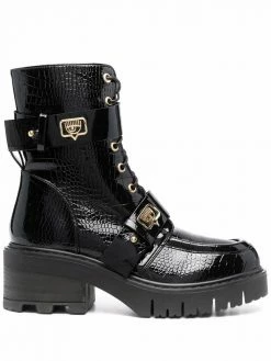 Chiara Ferragni embossed-croco ankle boots