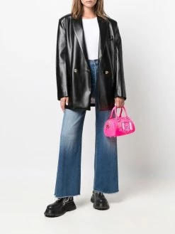 Chiara Ferragni faux leather double-breasted blazer