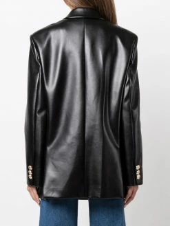 Chiara Ferragni faux leather double-breasted blazer