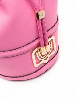 Chiara Ferragni logo plaque bucket bag