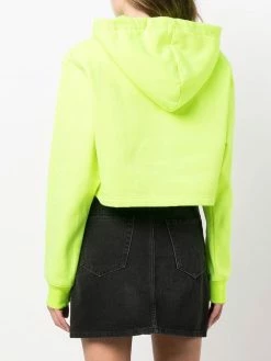 Chiara Ferragni neon cropped hoodie