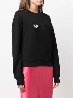 Chiara Ferragni eye star-patch sweatshirt