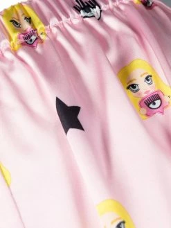 Chiara Ferragni logo-print satin pajama set