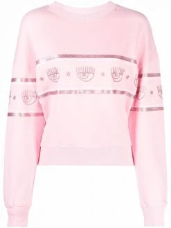 Chiara Ferragni eye-print crew neck sweatshirt