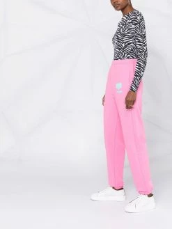 Chiara Ferragni speech bubble patch trackpants