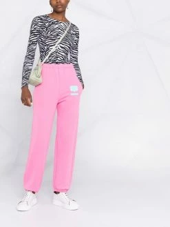 Chiara Ferragni speech bubble patch trackpants
