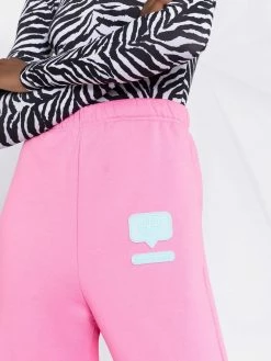 Chiara Ferragni speech bubble patch trackpants