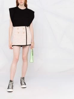 Chiara Ferragni contrasting-trim tweed skirt