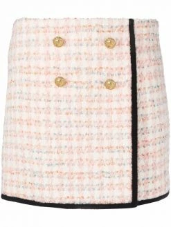 Chiara Ferragni contrasting-trim tweed skirt