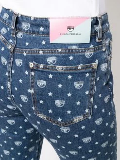 Chiara Ferragni logo-print slim-cut jeans