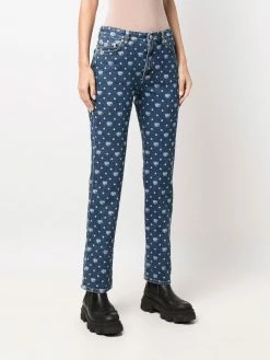 Chiara Ferragni logo-print slim-cut jeans