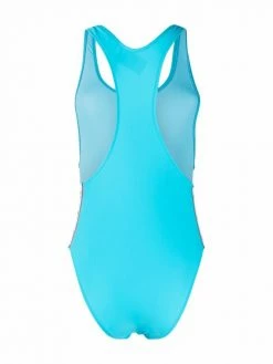 Chiara Ferragni logo-tape scoop-neck one-piece