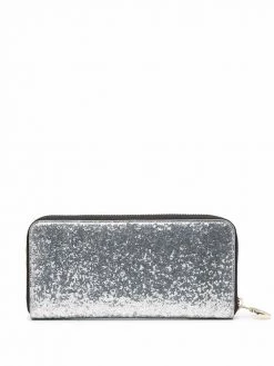 Chiara Ferragni logo-patch glittered wallet