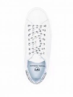 Chiara Ferragni logo-print laces leather trainers