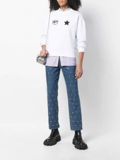 Chiara Ferragni logo-print crew neck sweatshirt