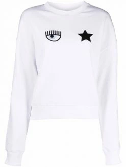 Chiara Ferragni logo-print crew neck sweatshirt