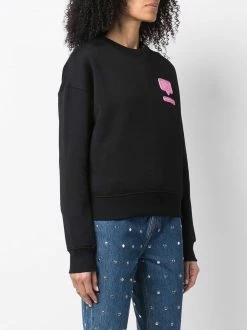 Chiara Ferragni logo-patch crew neck sweatshirt