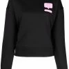 Chiara Ferragni logo-patch crew neck sweatshirt