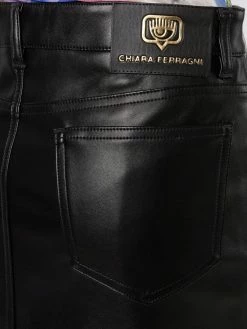 Chiara Ferragni zipped faux-leather skirt
