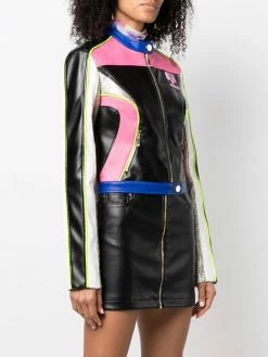 Chiara Ferragni faux-leather motorcycle jacket