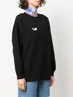 Chiara Ferragni Eye Star embroidered cotton sweatshirt
