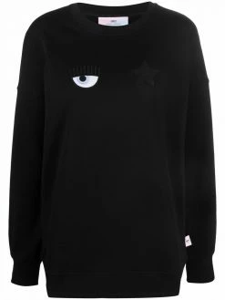 Chiara Ferragni Eye Star embroidered cotton sweatshirt
