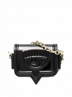 Chiara Ferragni eye-embossed chain-strap wallet