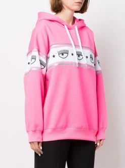 Chiara Ferragni logo-stripe hoodie