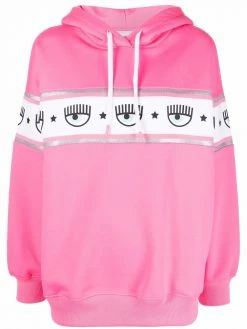 Chiara Ferragni logo-stripe hoodie