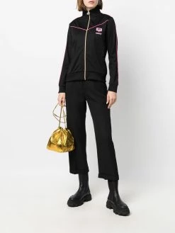Chiara Ferragni logo-patch track top