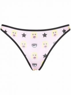 Chiara Ferragni logo-print cotton thong