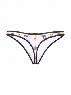 Chiara Ferragni logo-print cotton thong