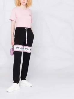 Chiara Ferragni logo-print drawstring track pants