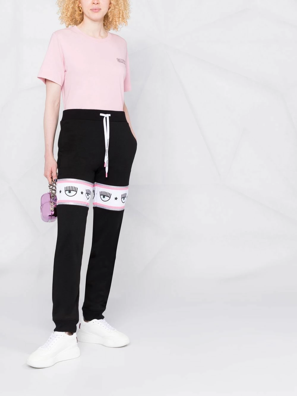 Chiara Ferragni Logo print drawstring track pants sweatpants of women 2 Chiara Ferragni logo-print drawstring track pants