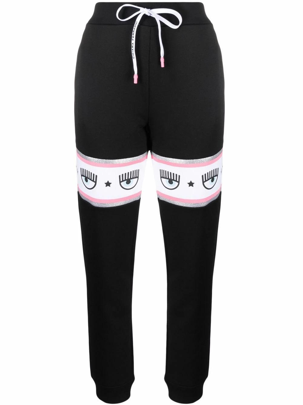 Chiara Ferragni Logo print drawstring track pants sweatpants of women 1 Chiara Ferragni logo-print drawstring track pants