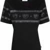 Chiara Ferragni glitter logo-tape T-shirt