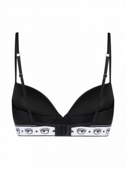 Chiara Ferragni logo-print sweetheart-neck bra