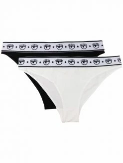 Chiara Ferragni logo-print cotton briefs set